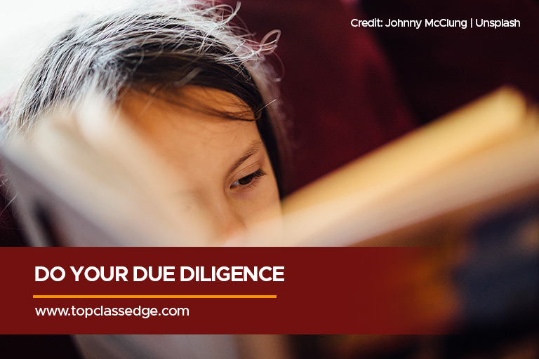 Do your due diligence
